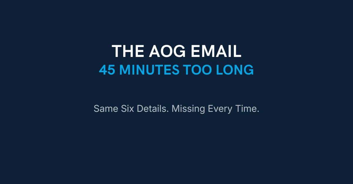 The AOG email that takes 45 minutes too long — JetInbox Blog